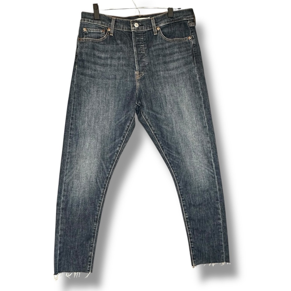 Levi's Wedgie Skinny Jeans Dark Wash Whisker Front Size 32 Capsule